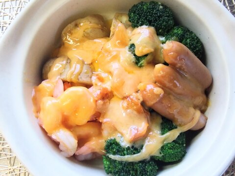 おつまみに☆温野菜のコルビージャック掛け